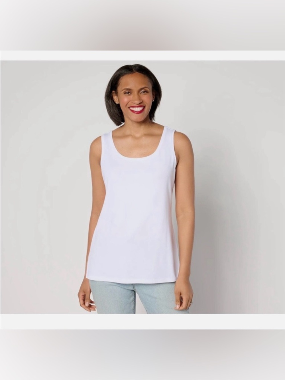 Isaac Mizrahi Live! Essentials Pima Cotton Sleeveless Top NWOT XL